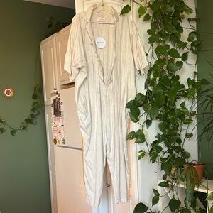 Chic Cream Jumpsuit for Women